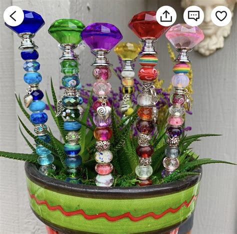 How to Make Beaded Garden Stakes: Bling For Your Plants.